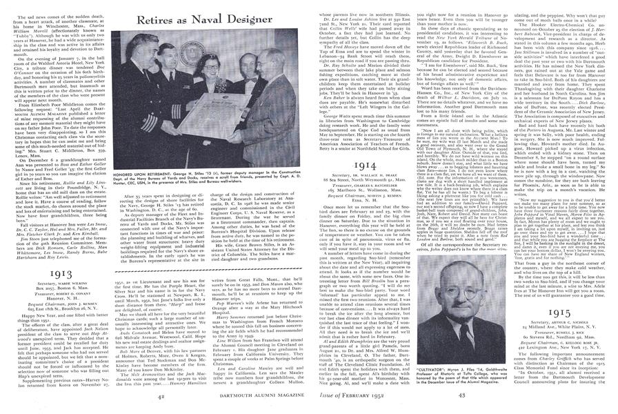 Retires as Naval Designer
