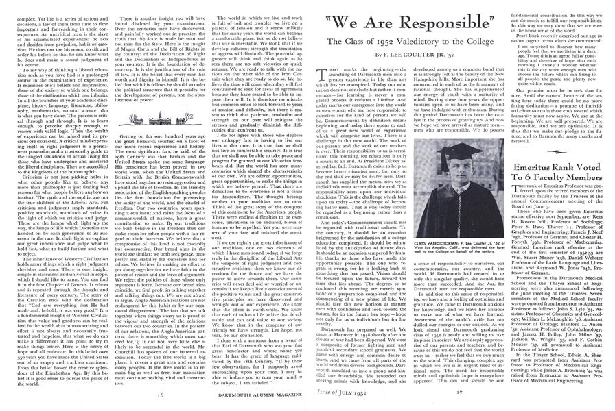 "We Are Responsible"