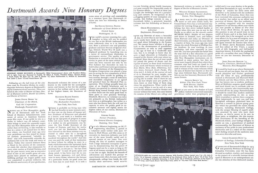 Dartmouth Awards Mine Honorary Degrees