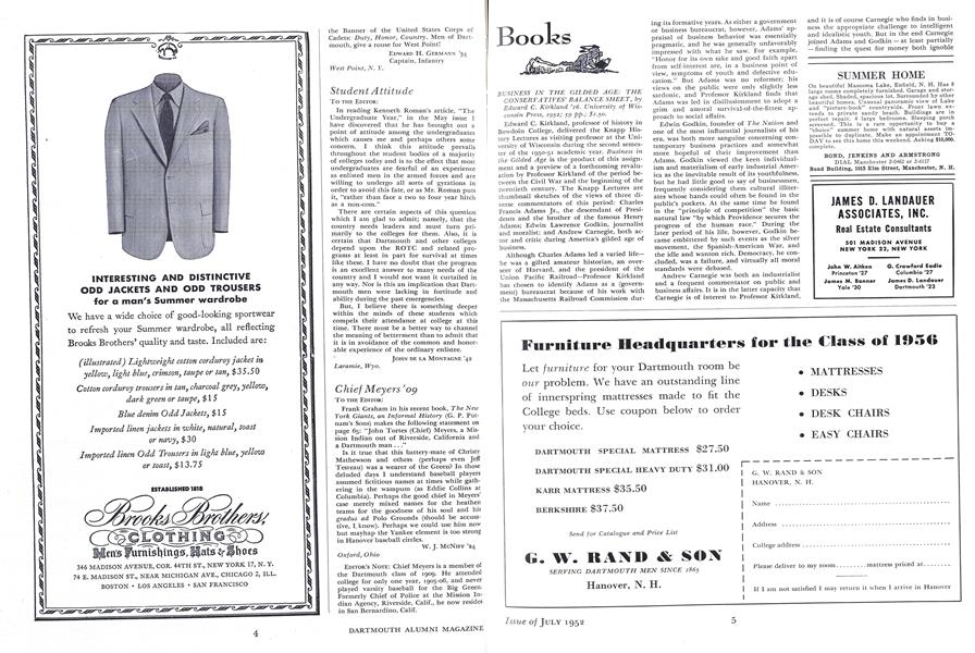 BUSINESS IN THE GILDED AGE: THE CONSERVATIVES' BALANCE SHEET