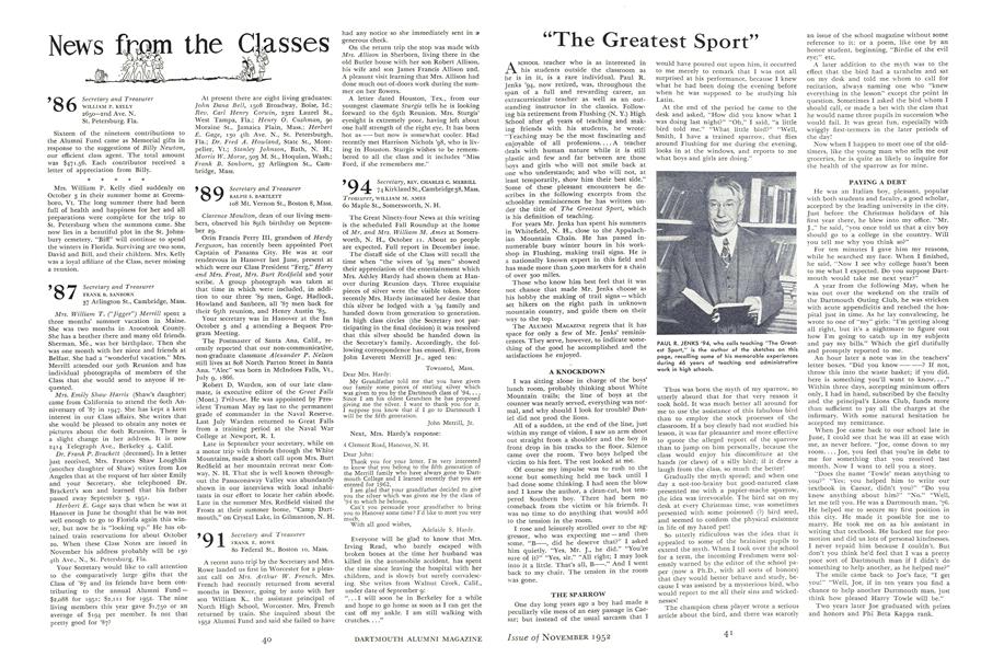 "The Greatest Sport"