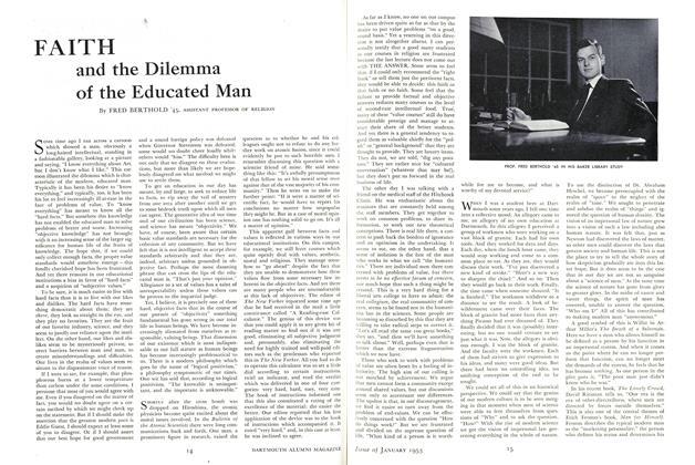 FAITH and the Dilemma of the Educated Man