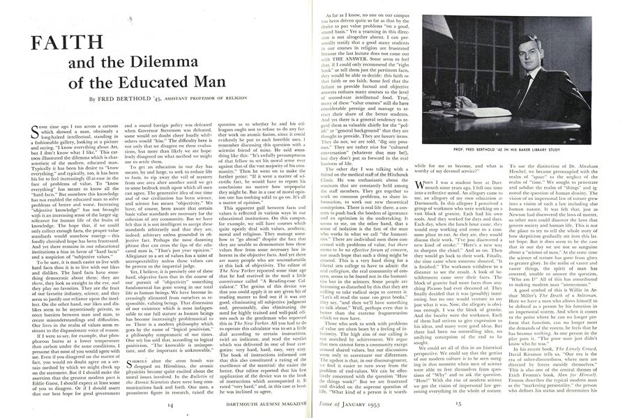 FAITH and the Dilemma of the Educated Man