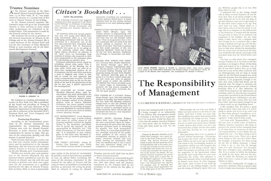 The Responsibility of Management