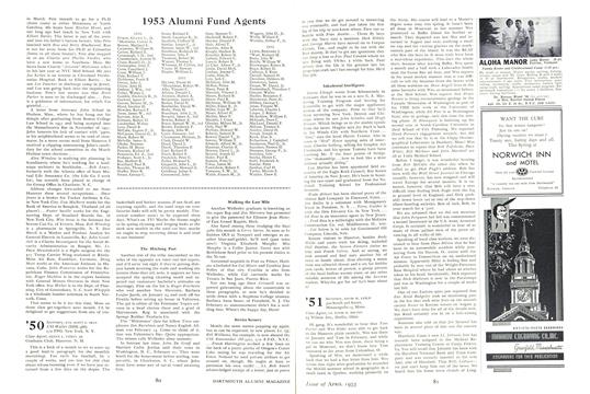 1953 Alumni Fund Agents, Page: 80 - April 1953 | Dartmouth Alumni Magazine