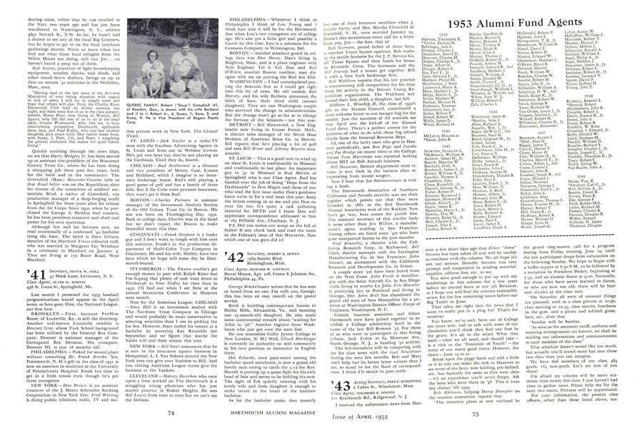 1953 Alumni Fund Agents