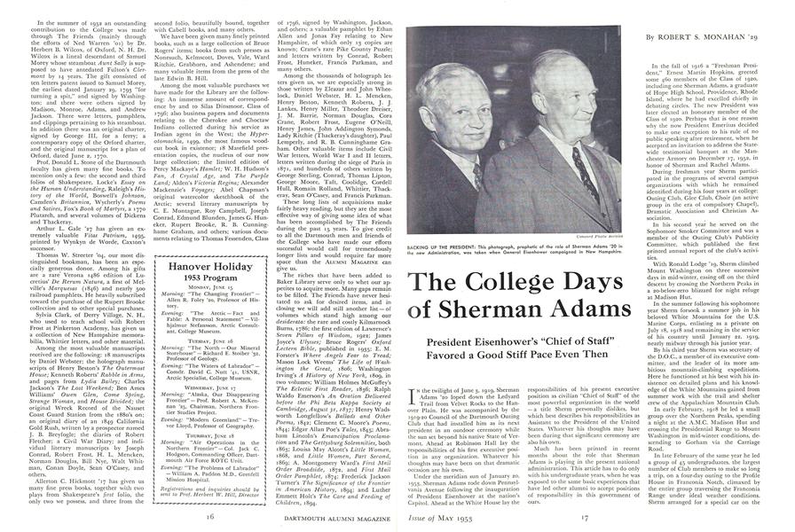 The College Days of Sherman Adams