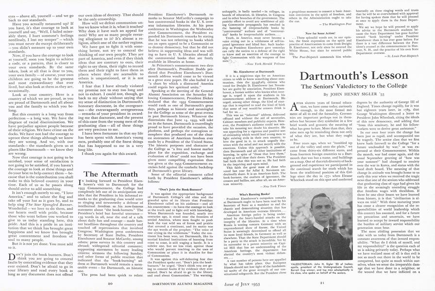 Dartmouth's Lesson