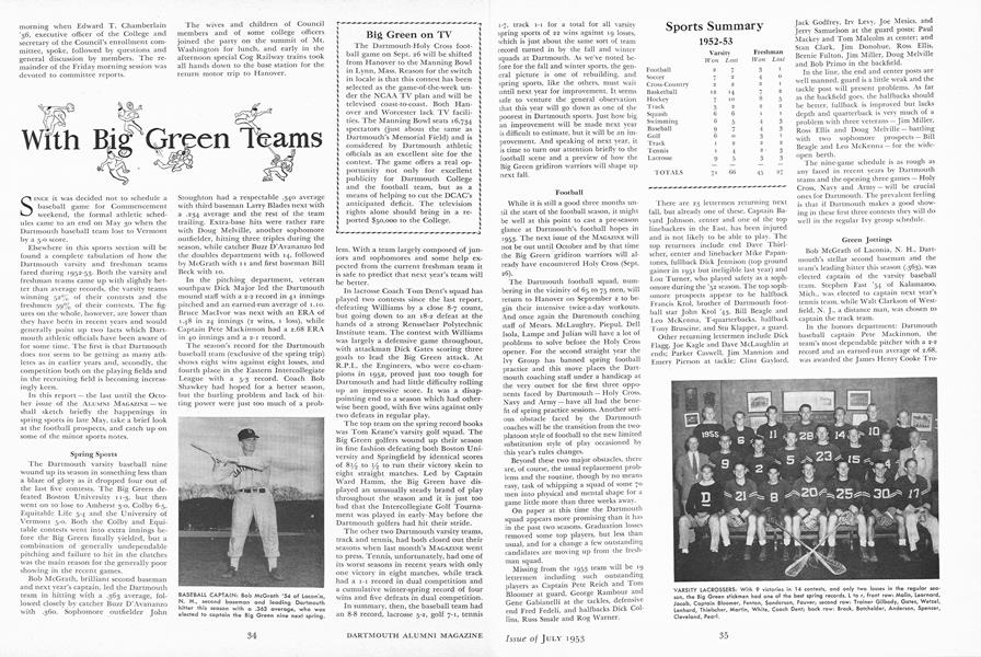 Sports Summary 1952-53