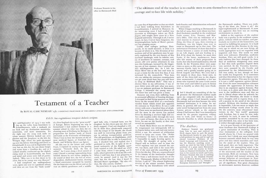 Testament of a Teacher