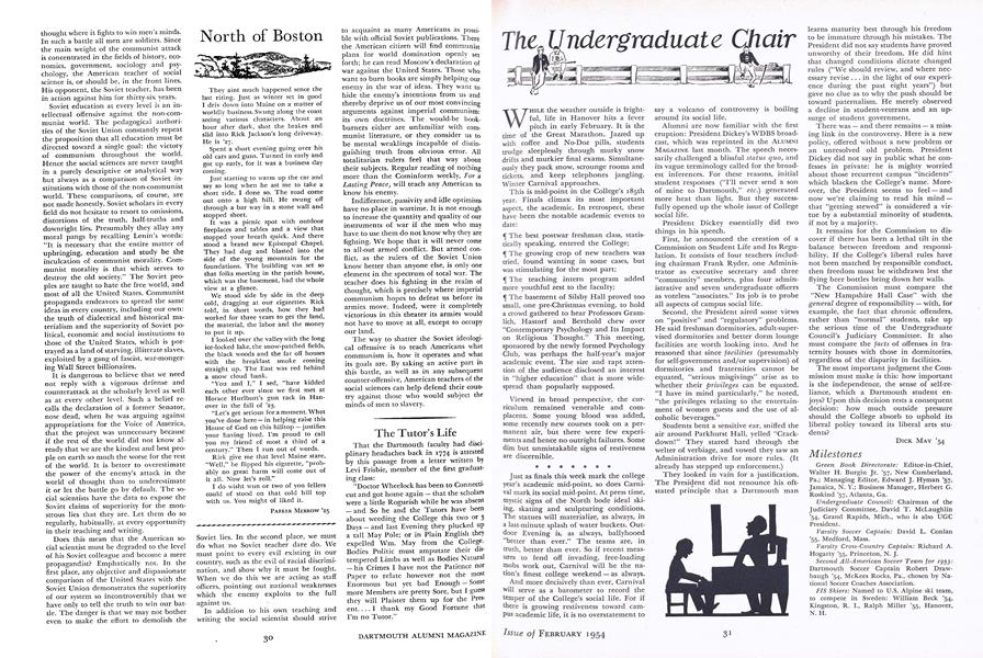 The Undergraduate Chair