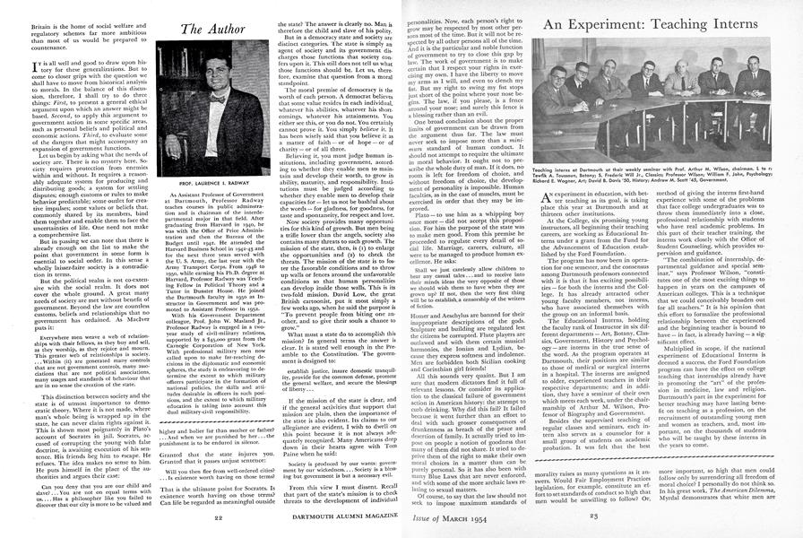 An Experiment: Teaching Interns
