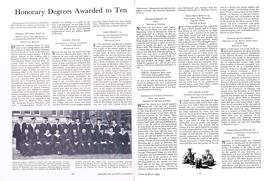 Honorary Degrees Awarded to Ten