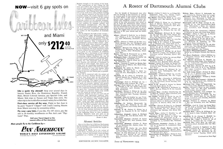 A Roster of Dartmouth Alumni Clubs