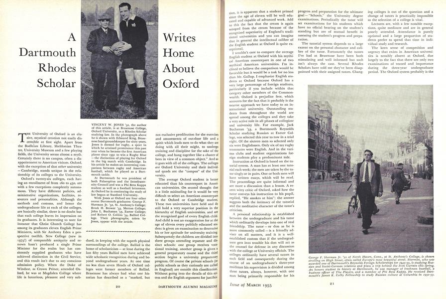 A Dartmouth Rhodes Scholar Writes Home About Oxford