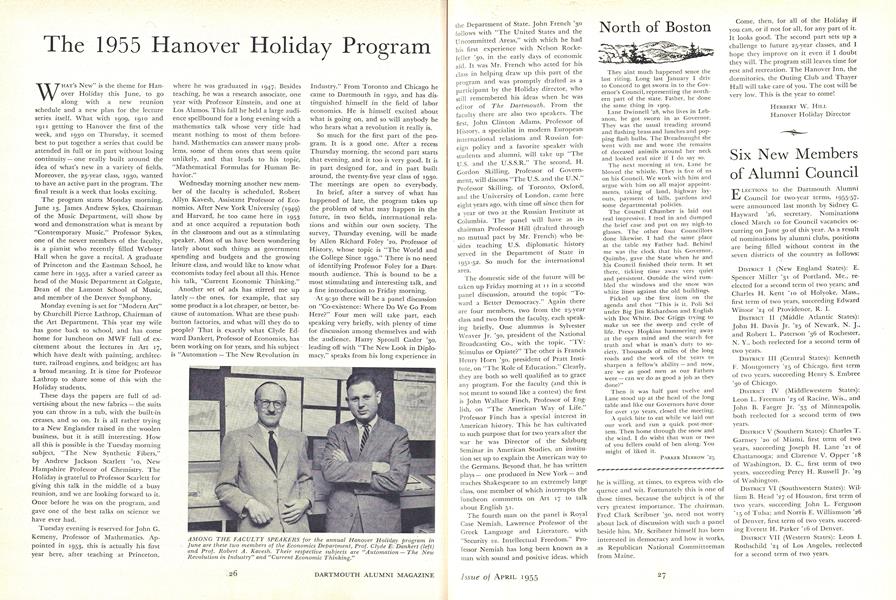 The 1955 Hanover Holiday Program