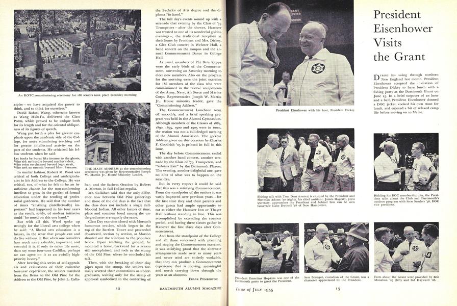 President Eisenhower Visits the Grant