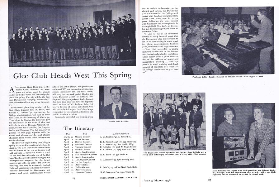 Glee Club Heads West This Spring