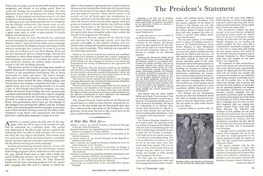 The President's Statement