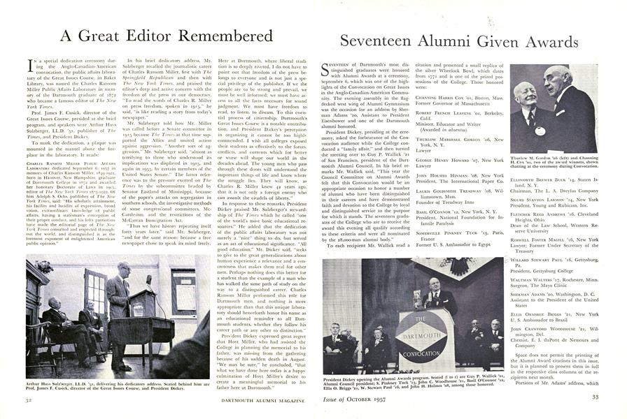 Seventeen Alumni Given Awards