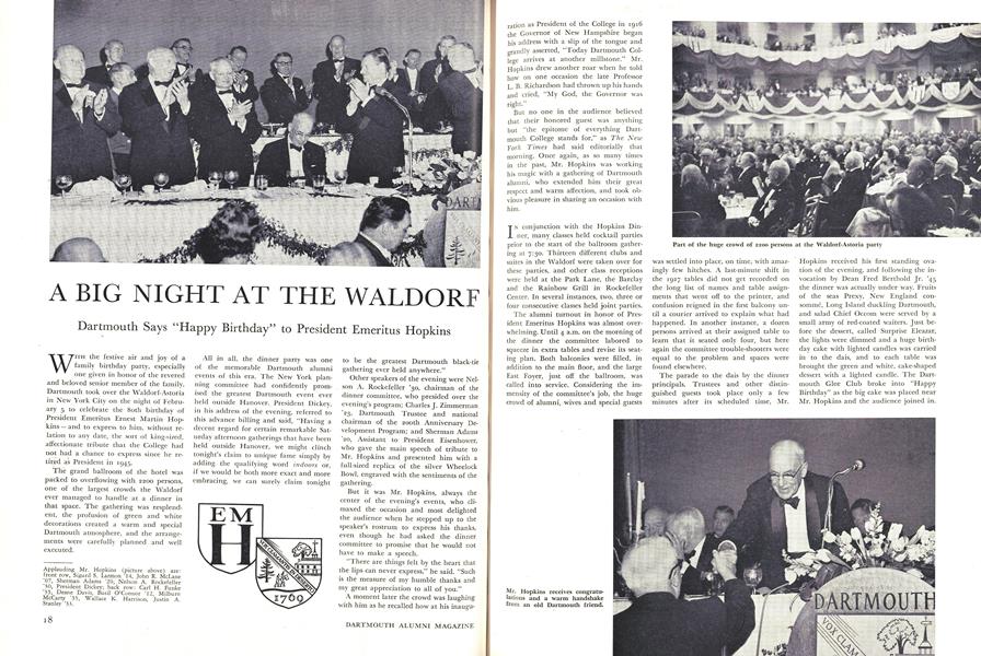 A BIG NIGHT AT THE WALDORF
