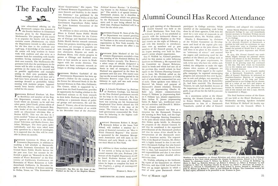 Alumni Council Has Record Attendance