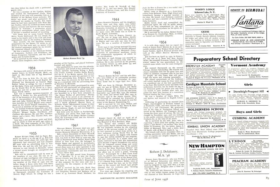 Robert J. Delahanty, M.A. '36
