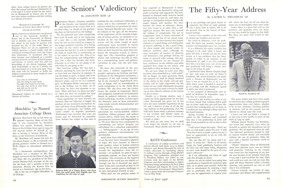 The Fifty-Year Address