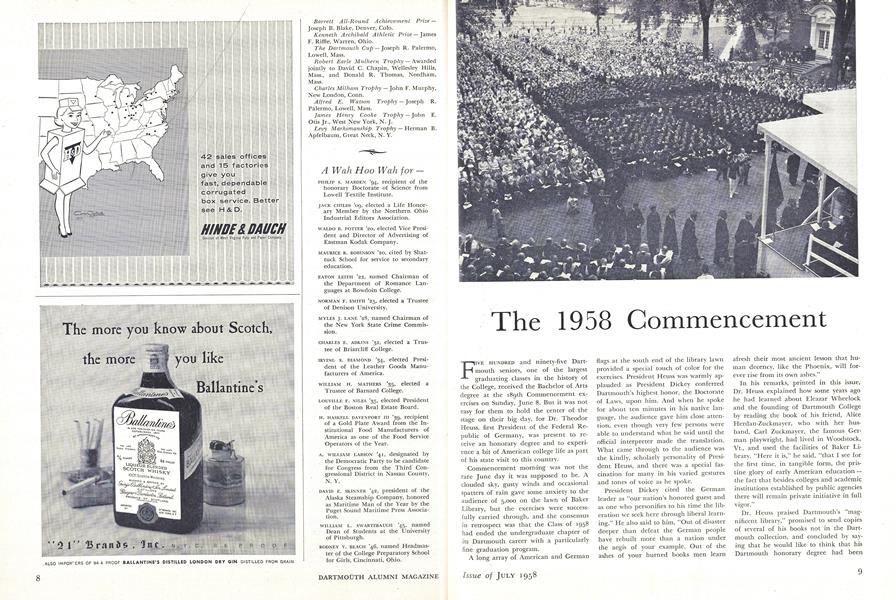 The 1958 Commencement