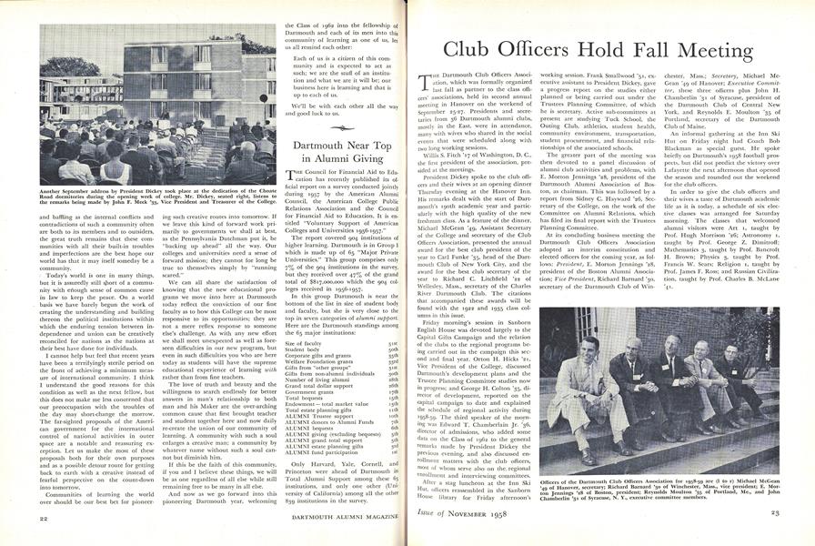 Club Officers Hold Fall Meeting