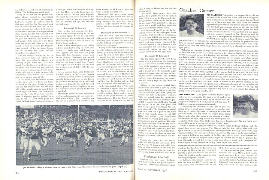Dartmouth 13, Pennsylvania 12