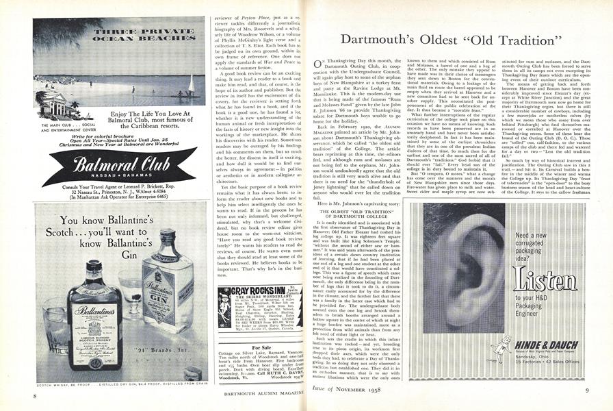Dartmouth's Oldest "Old Tradition"