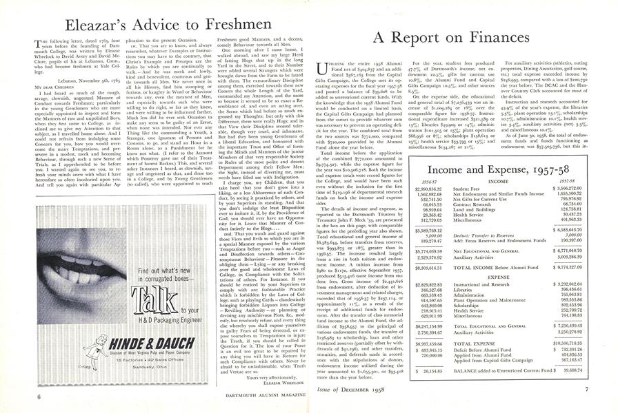 A Report on Finances