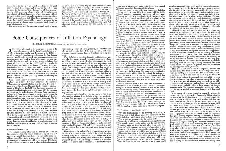Some Consequences of Inflation Psychology