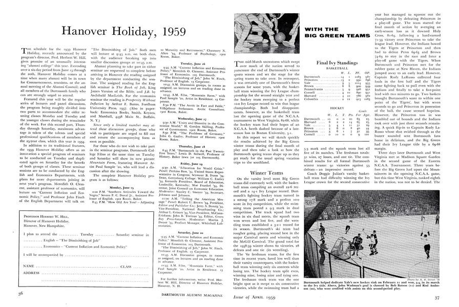 Hanover Holiday, 1959