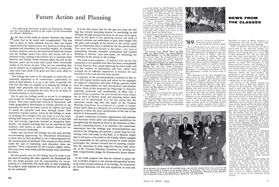 Future Action and Planning