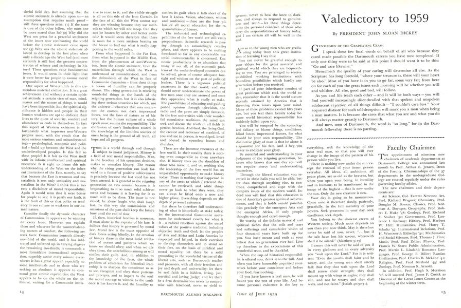 Valedictory to 1959