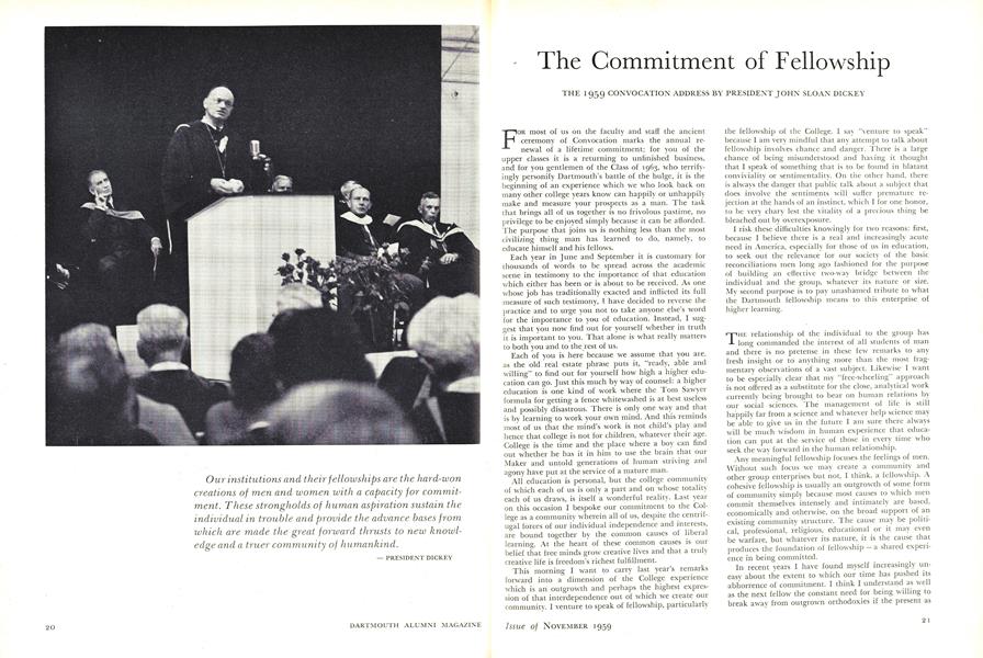 The Commitment of Fellowship