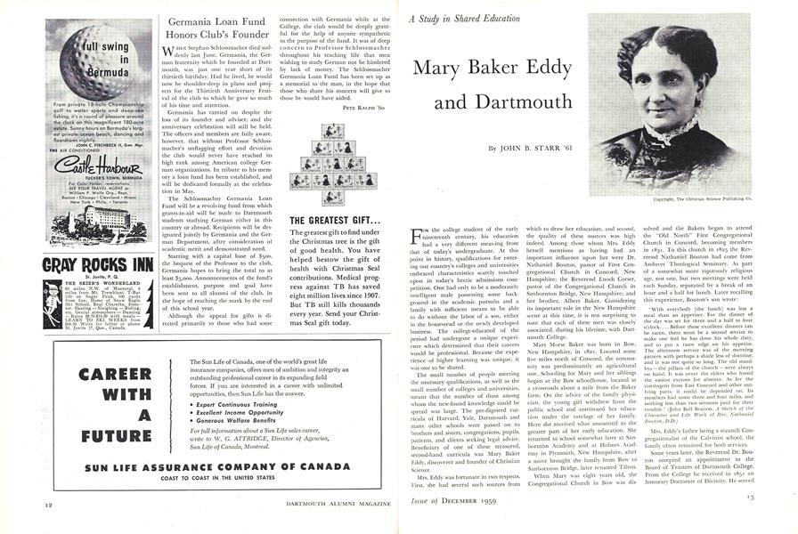 Mary Baker Eddy and Dartmouth