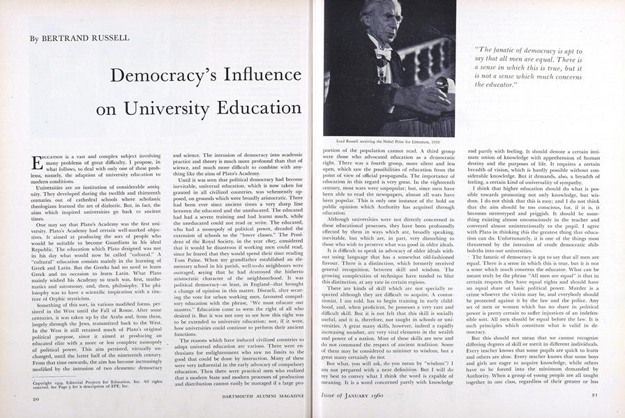 Democracy's Influence on University Education
