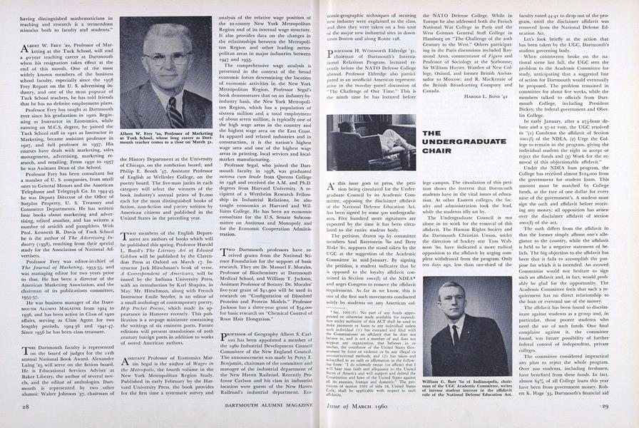 THE UNDERGRADUATE CHAIR