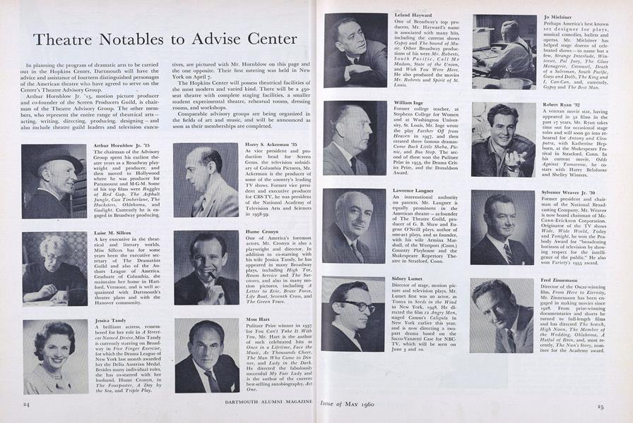 Theatre Notables to Advise Center