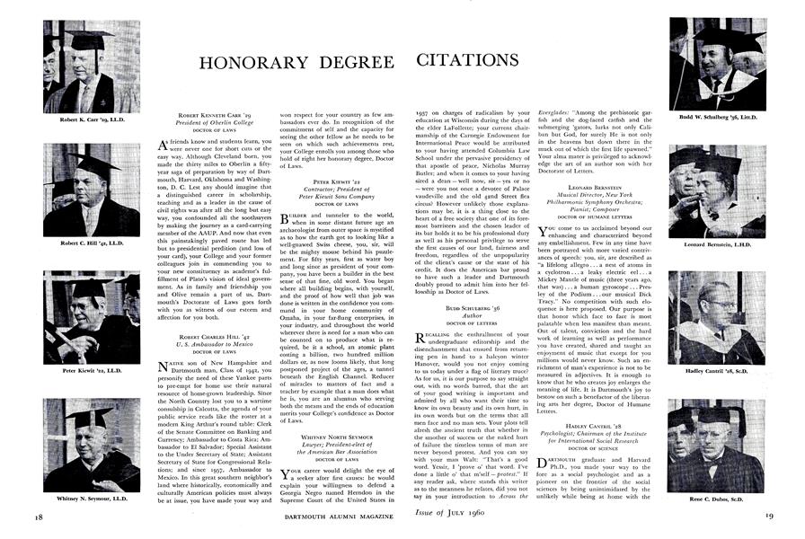 HONORARY DEGREE CITATIONS