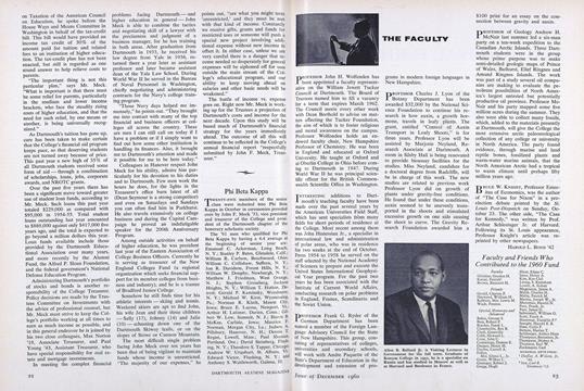 THE FACULTY, Page: 23 - December 1960 | Dartmouth Alumni Magazine