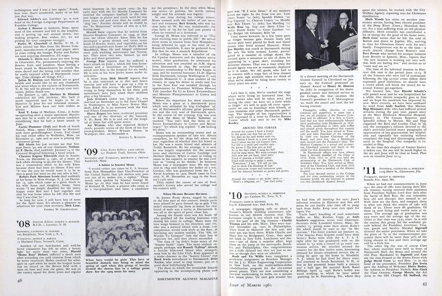 At a dinner meeting of the Dartmouth