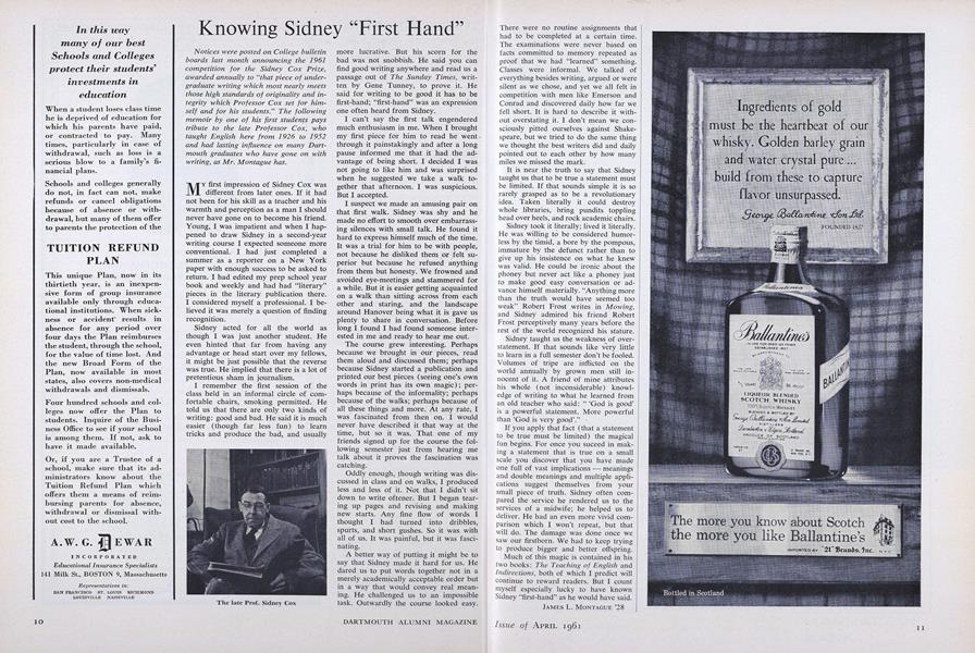 Knowing Sidney "First Hand"