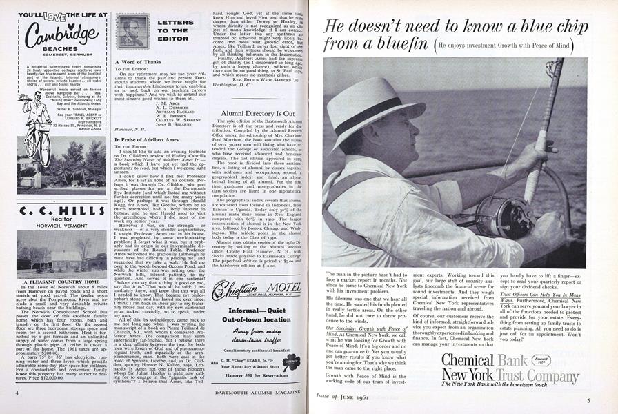 LETTERS TO THE EDITOR