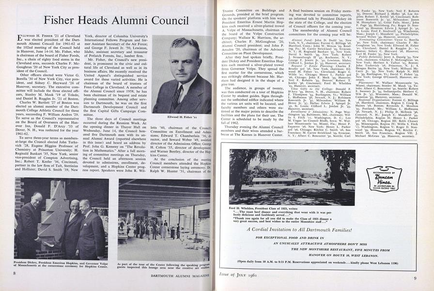 Fisher Heads Alumni Council