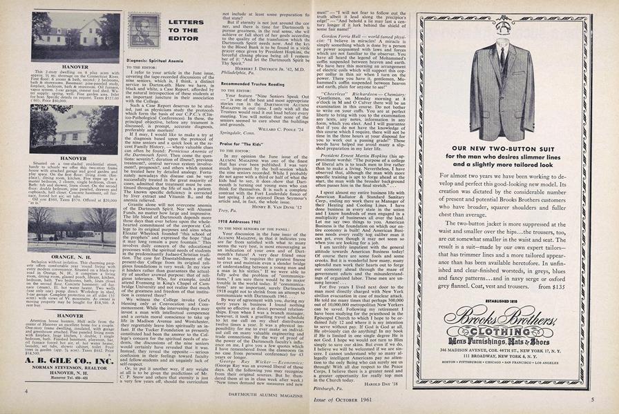 LETTERS TO THE EDITOR