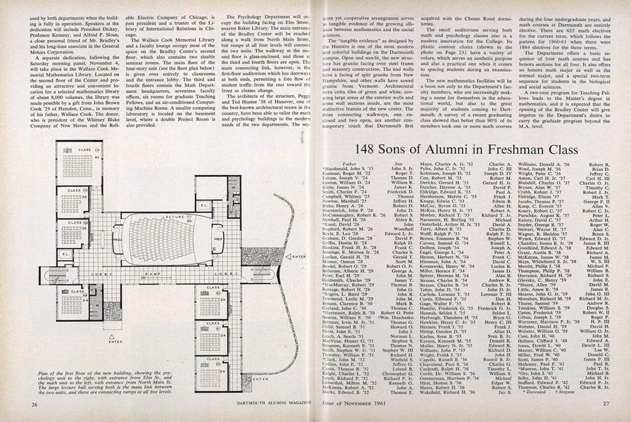 148 Sons of Alumni in Freshman Class